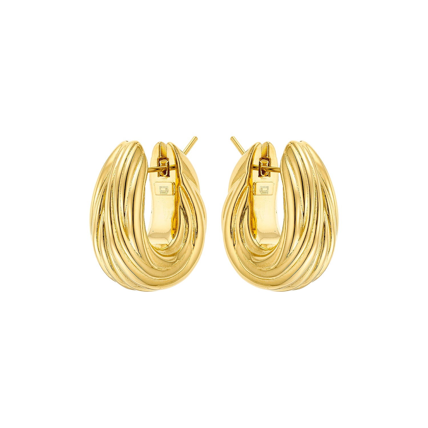 Σκουλαρίκια κρίκοι Aurum από χρυσό 18K Εικόνα 1