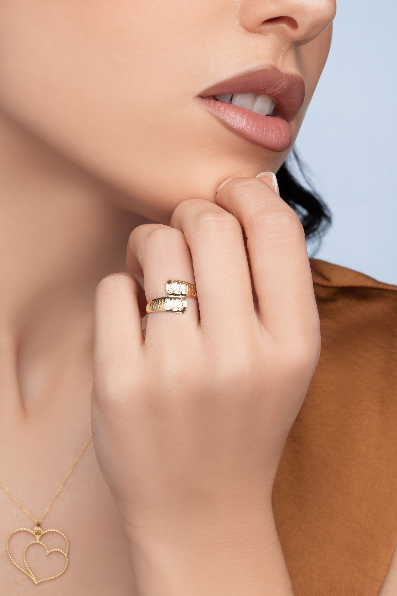 Μενταγιόν Καρδιές Arabesque από χρυσό 18K Εικόνα 2