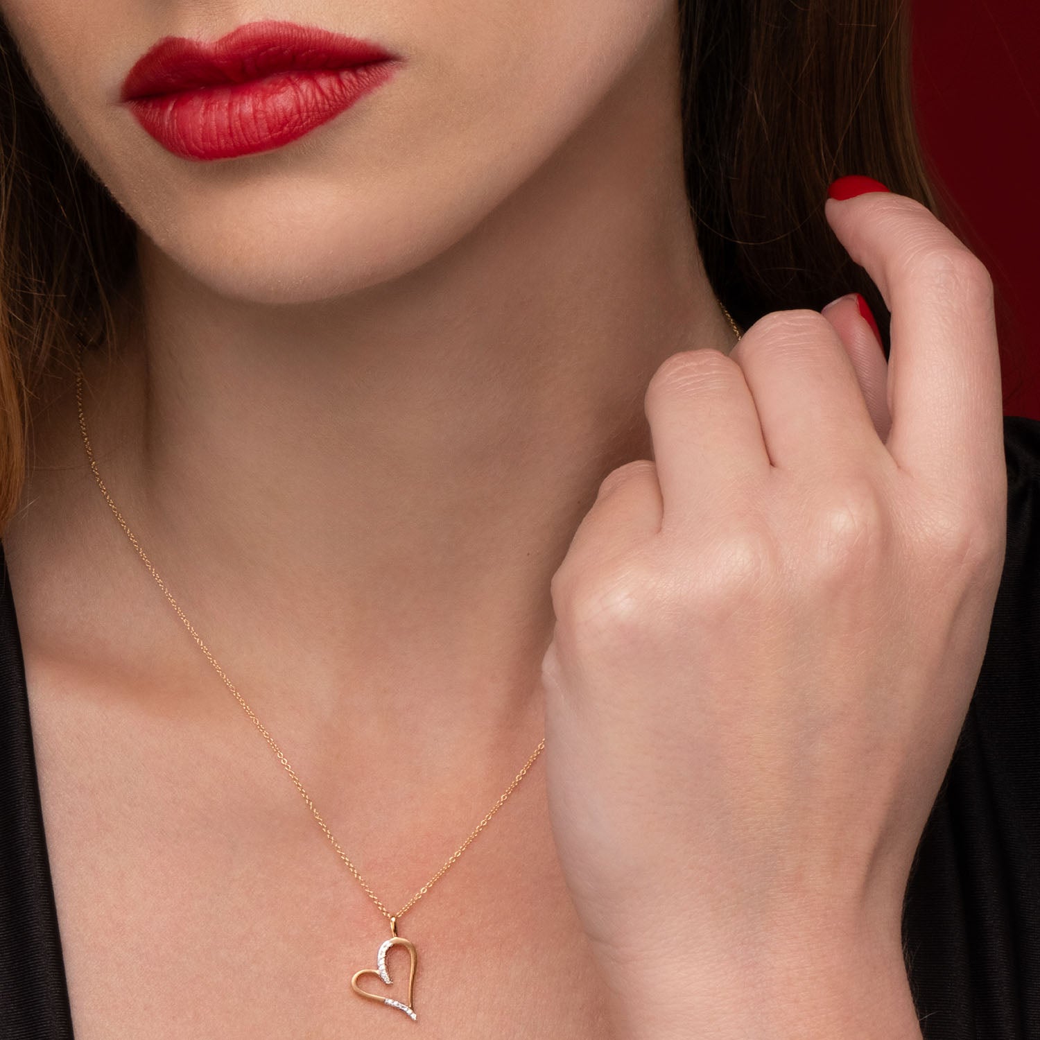 Μενταγιόν LiLaLove από χρυσό 18K με διαμάντια μπριγιάν Εικόνα 2