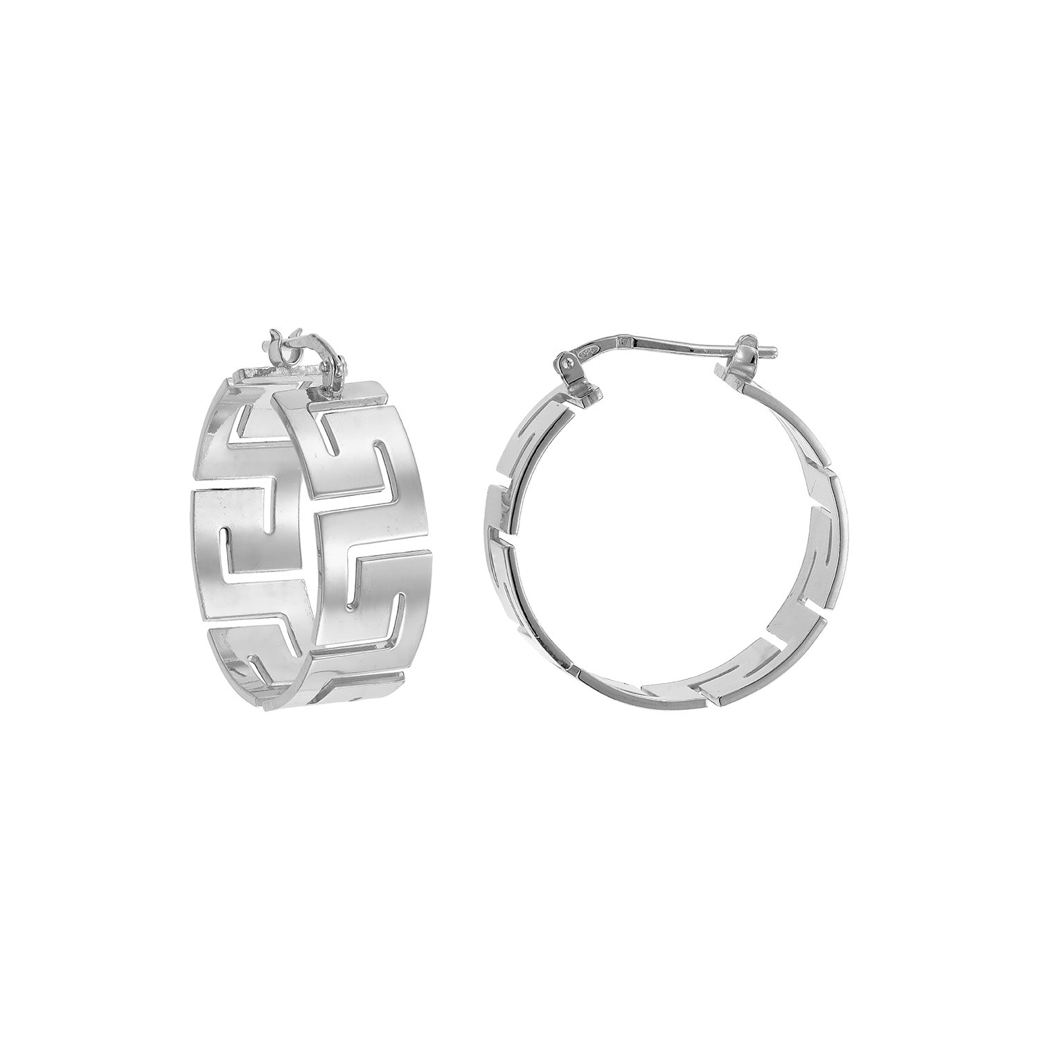 Σκουλαρίκια κρίκοι Reflections από ασήμι 925° Εικόνα 1