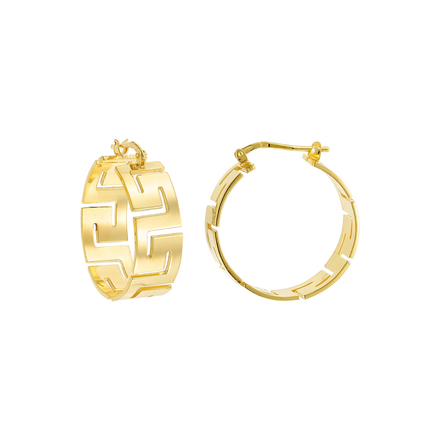 Σκουλαρίκια κρίκοι Reflections από επιχρυσωμένο ασήμι 925° Εικόνα 1