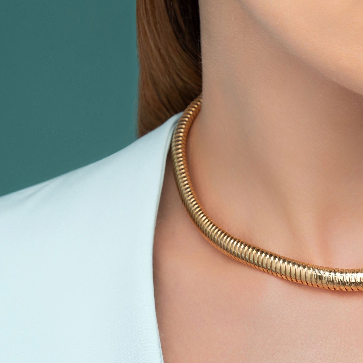 Κολιέ Skin από επιχρυσωμένο ασήμι 925° Εικόνα 2