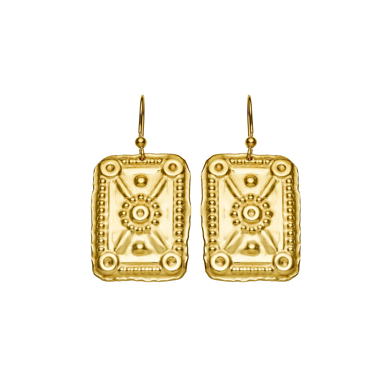 Σκουλαρίκια Ancient από επιχρυσωμένο ασήμι 925° Εικόνα 1