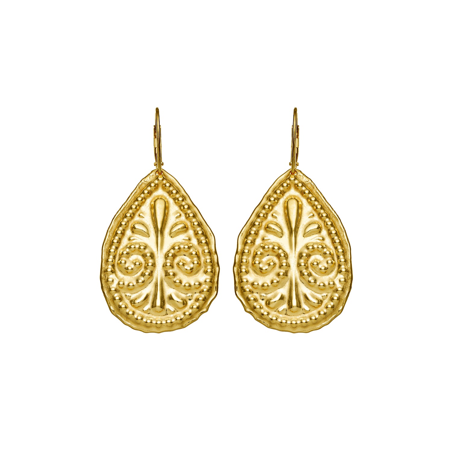 Σκουλαρίκια Ancient από επιχρυσωμένο ασήμι 925° Εικόνα 1