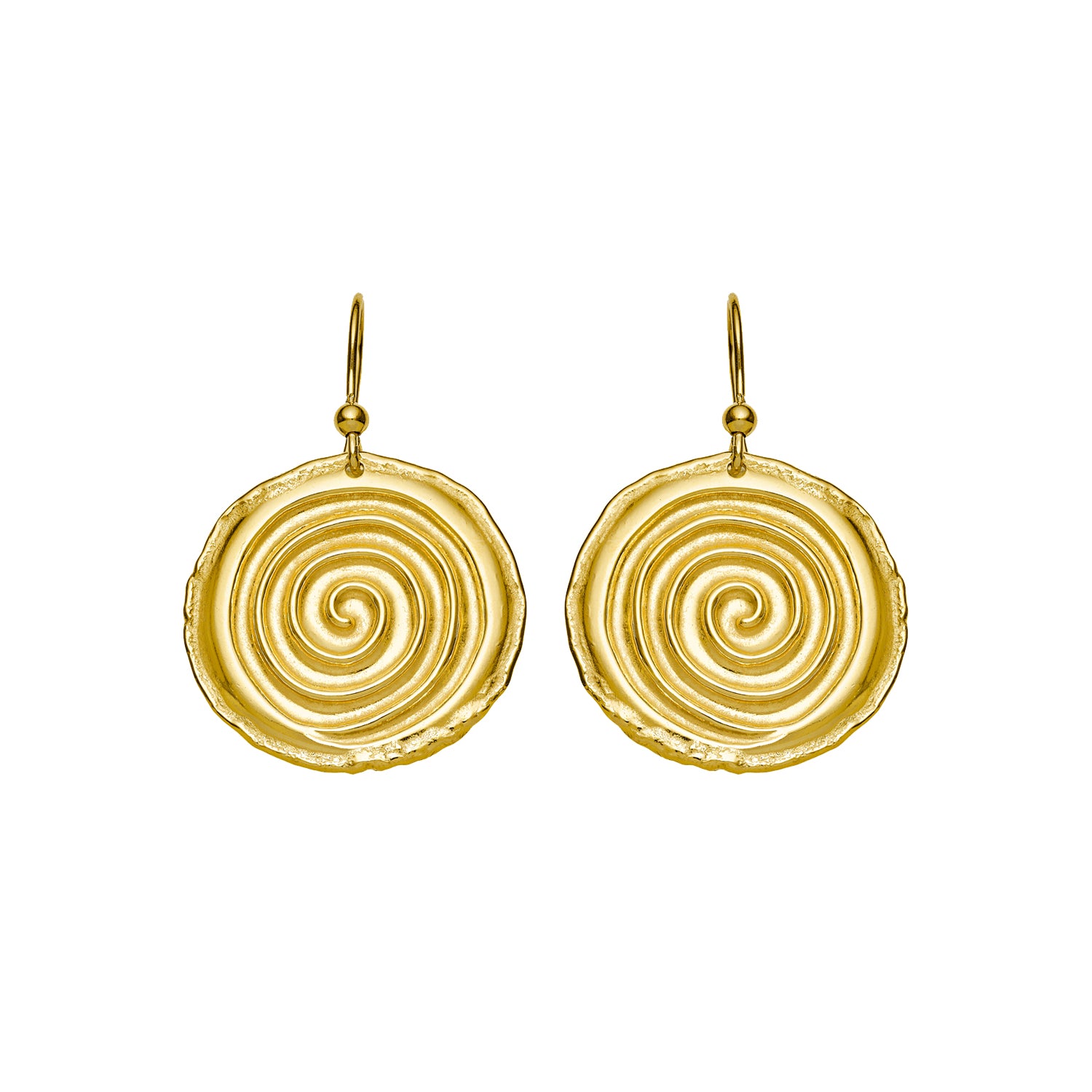 Σκουλαρίκια Ancient από επιχρυσωμένο ασήμι 925° Εικόνα 1