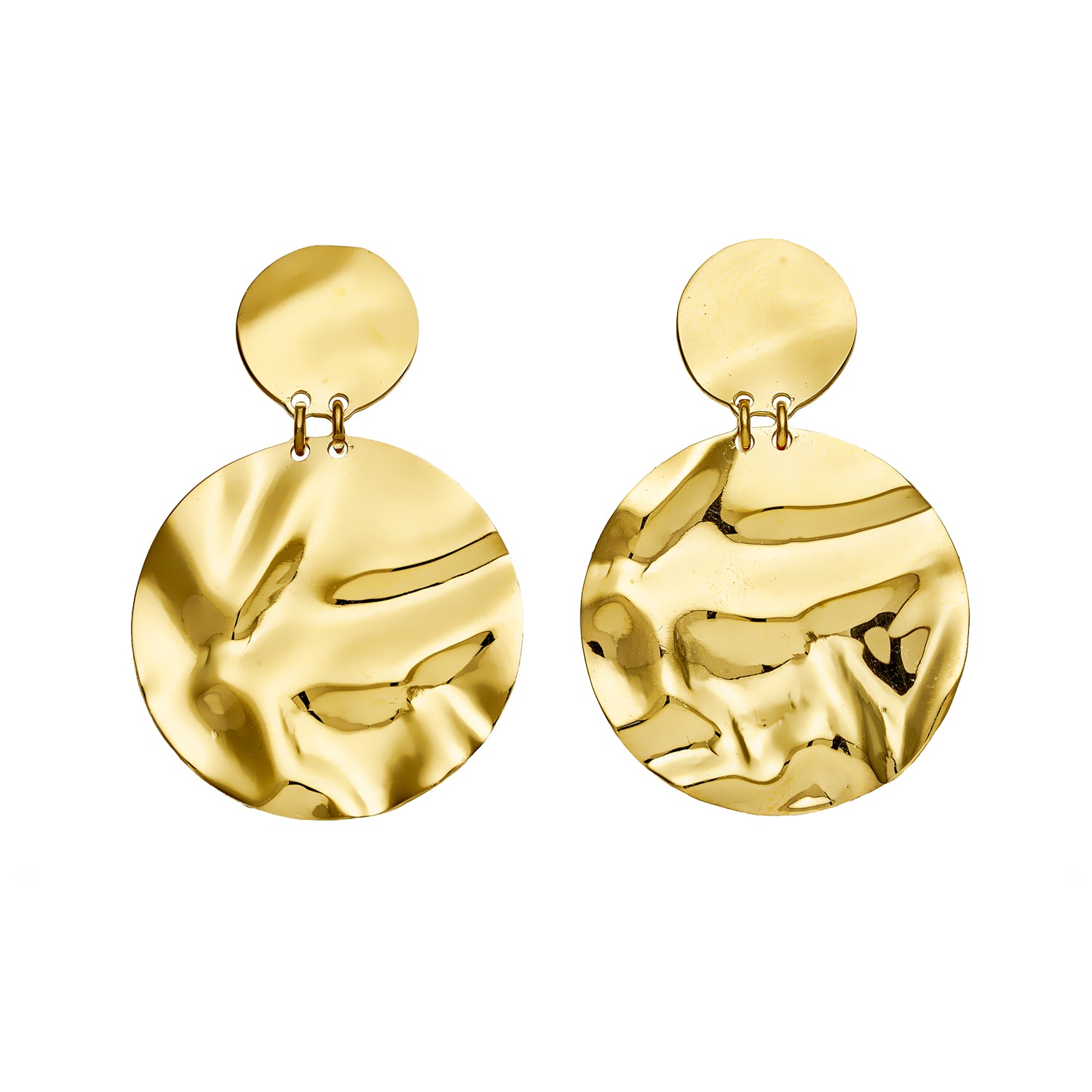 Σκουλαρίκια Ancient από επιχρυσωμένο ασήμι 925° Εικόνα 1