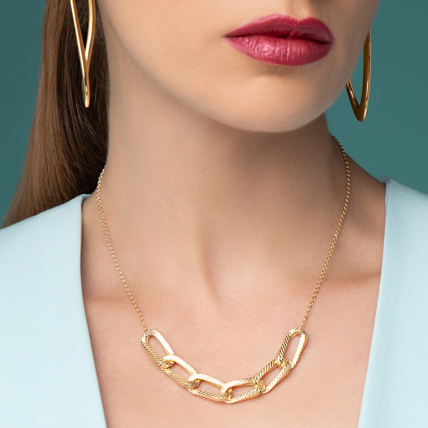 Κολιέ Skin από επιχρυσωμένο ασήμι 925° Εικόνα 2