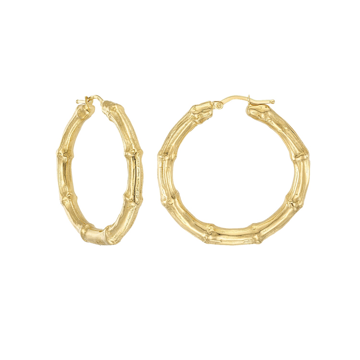 Σκουλαρίκια κρίκοι Reflections από επιχρυσωμένο ασήμι 925° Εικόνα 1