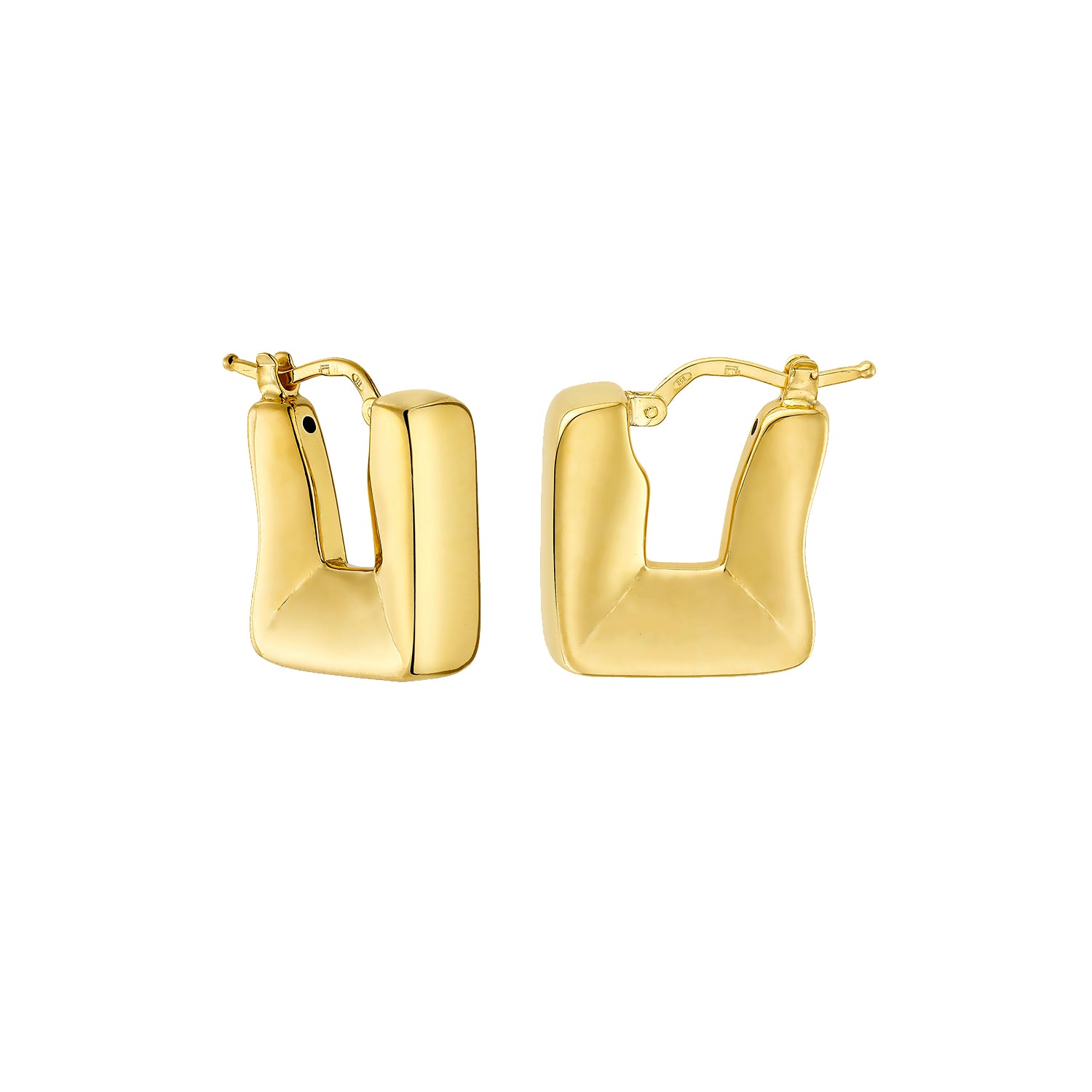 Σκουλαρίκια κρίκοι Reflections από επιχρυσωμένο ασήμι 925° Εικόνα 1