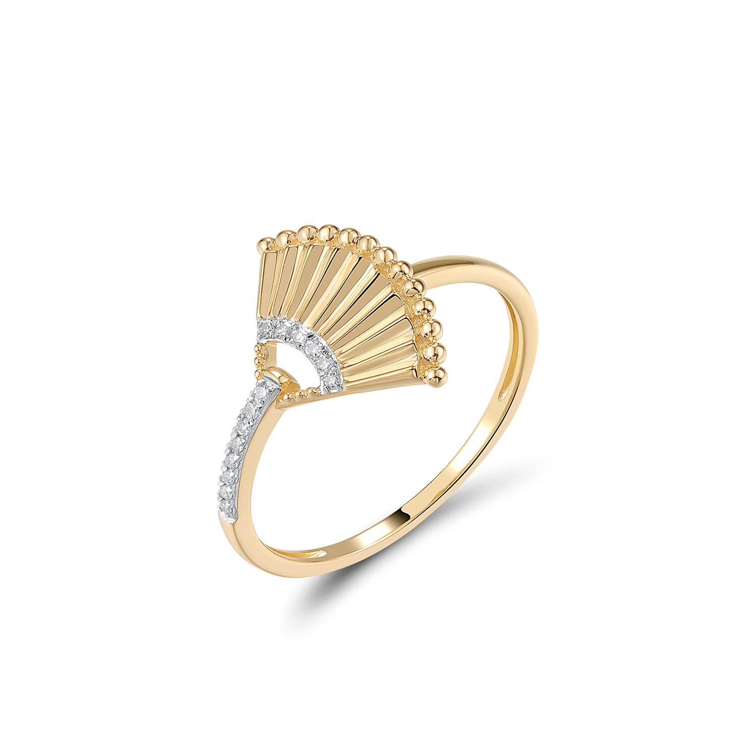 Δαχτυλίδι Arabesque Gold από χρυσό 18K και διαμάντια μπριγιάν Εικόνα 1