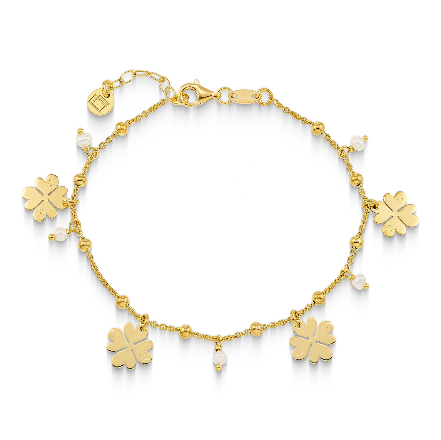 Βραχιόλι Symbols Τριφύλλι από επιχρυσωμένο ασήμι 925° Εικόνα 1