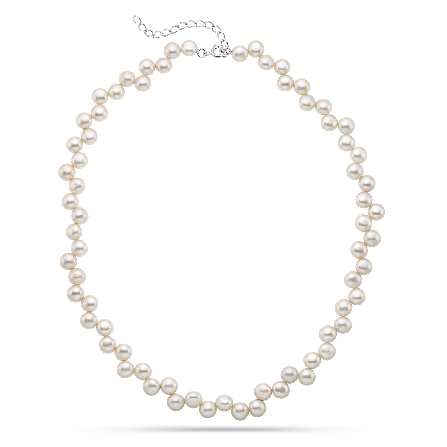 Κολιέ Pearls από επιροδιωμένο ασήμι 925° με freshwater pearl Εικόνα 1