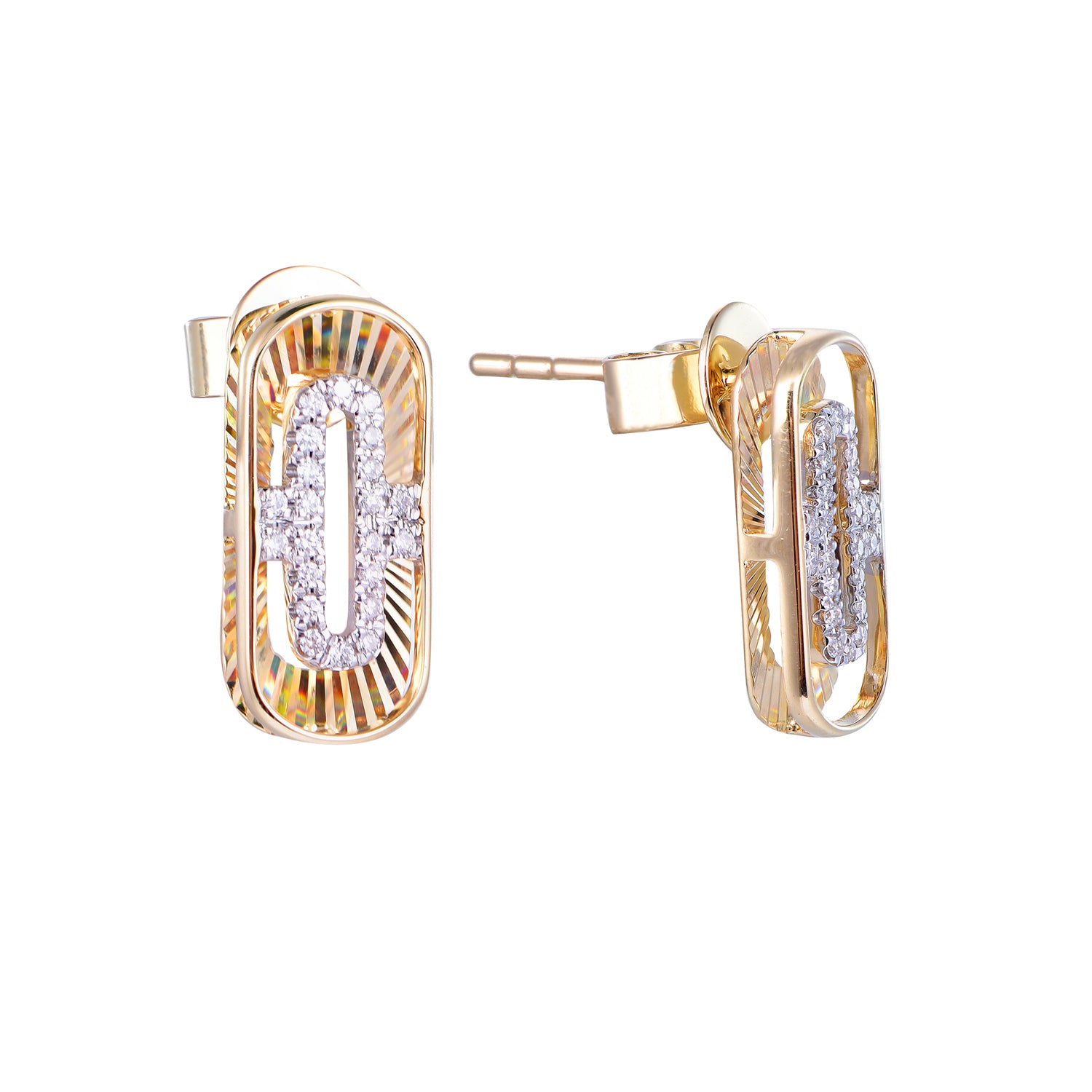 Σκουλαρίκια Diamonds από χρυσό 18K με διαμάντια μπριγιάν Εικόνα 1