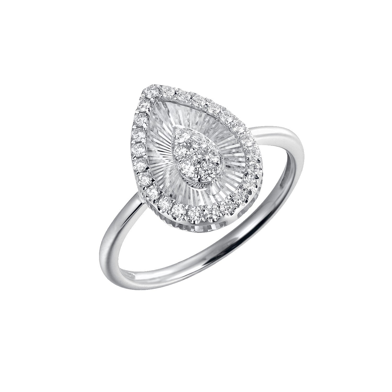 Δαχτυλίδι Diamonds από λευκό χρυσό 18K με διαμάντια μπριγιάν Εικόνα 1