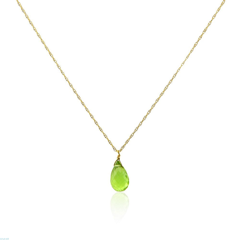 Μενταγιόν Mini Drops από χρυσό Κ18 με περίδοτο Εικόνα 1