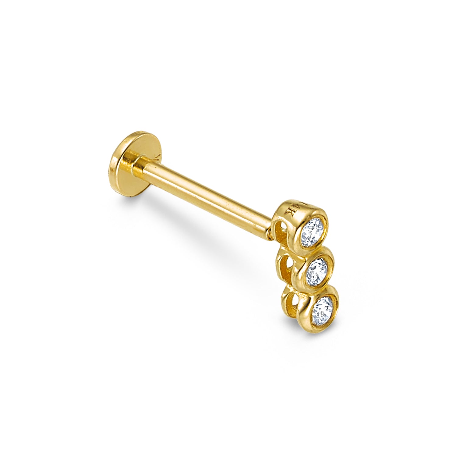 Σκουλαρίκι Diamonds από χρυσό 14K με διαμάντια Εικόνα 1