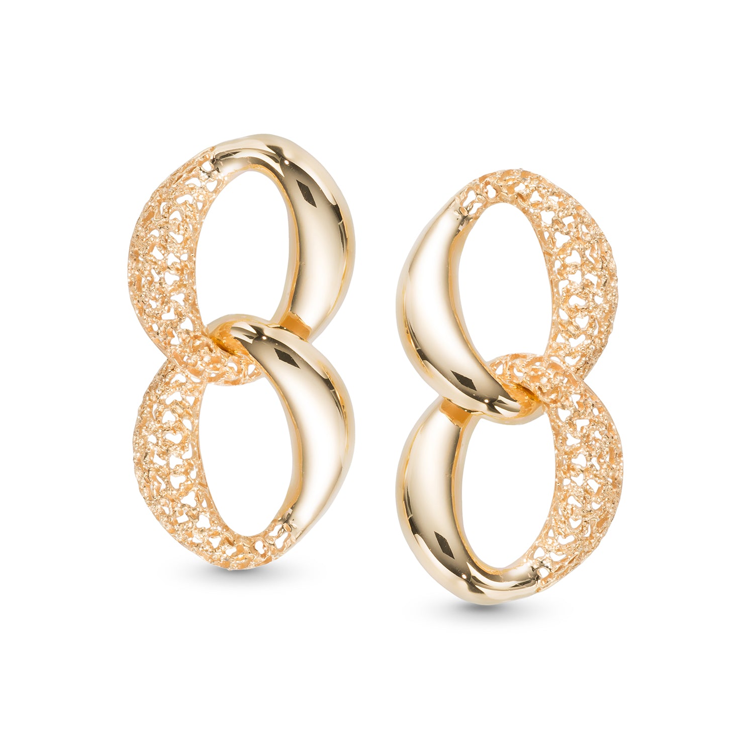 Σκουλαρίκια Terra από επιχρυσωμένο ασήμι 925° Εικόνα 1