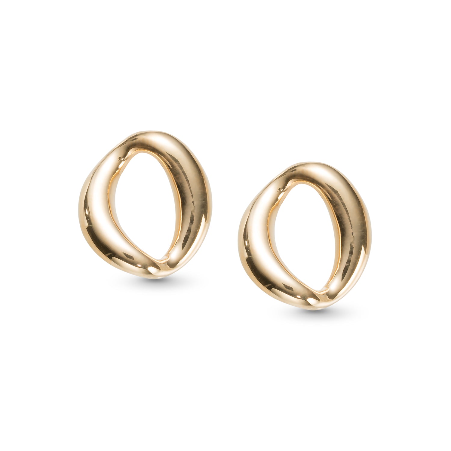 Σκουλαρίκια Reflections από επιχρυσωμένο ασήμι 925° Εικόνα 1