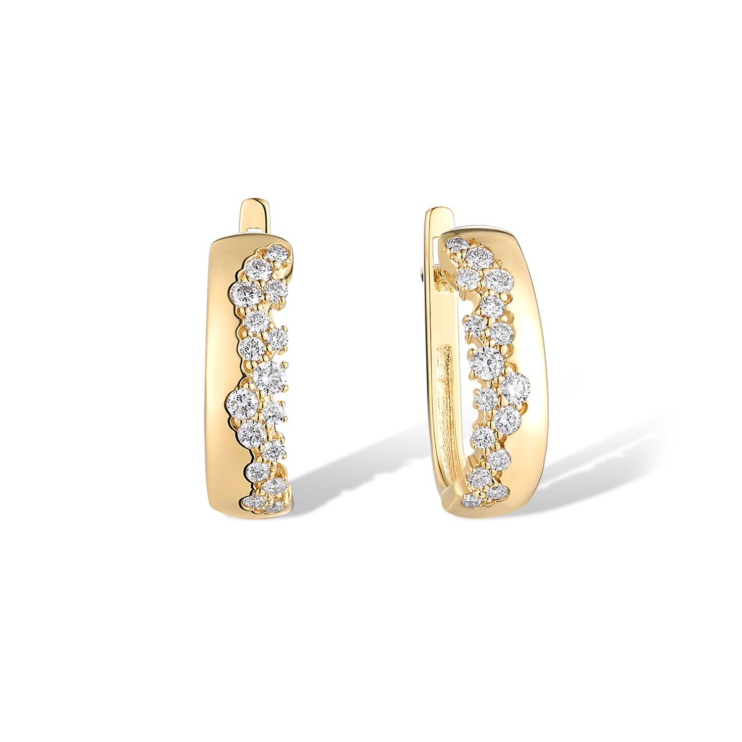 Σκουλαρίκια Diamonds από χρυσό 18K με διαμάντια μπριγιάν Εικόνα 1