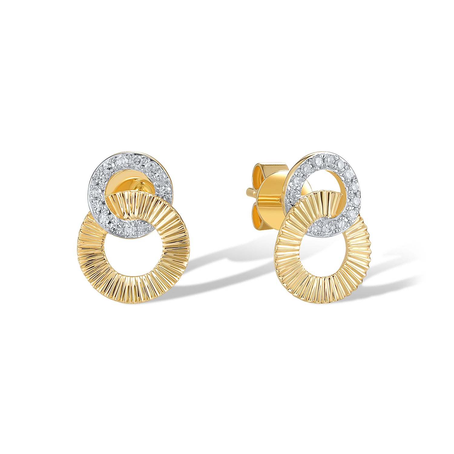 Σκουλαρίκια Arabesque Gold από χρυσό 18K με διαμάντια μπριγιάν Εικόνα 1