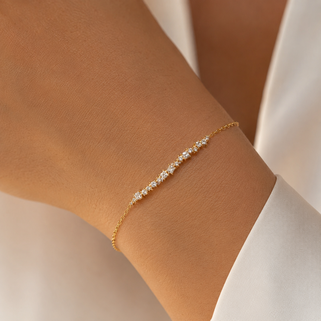 Βραχιόλι Diamonds από χρυσό 18K με διαμάντια μπριγιάν