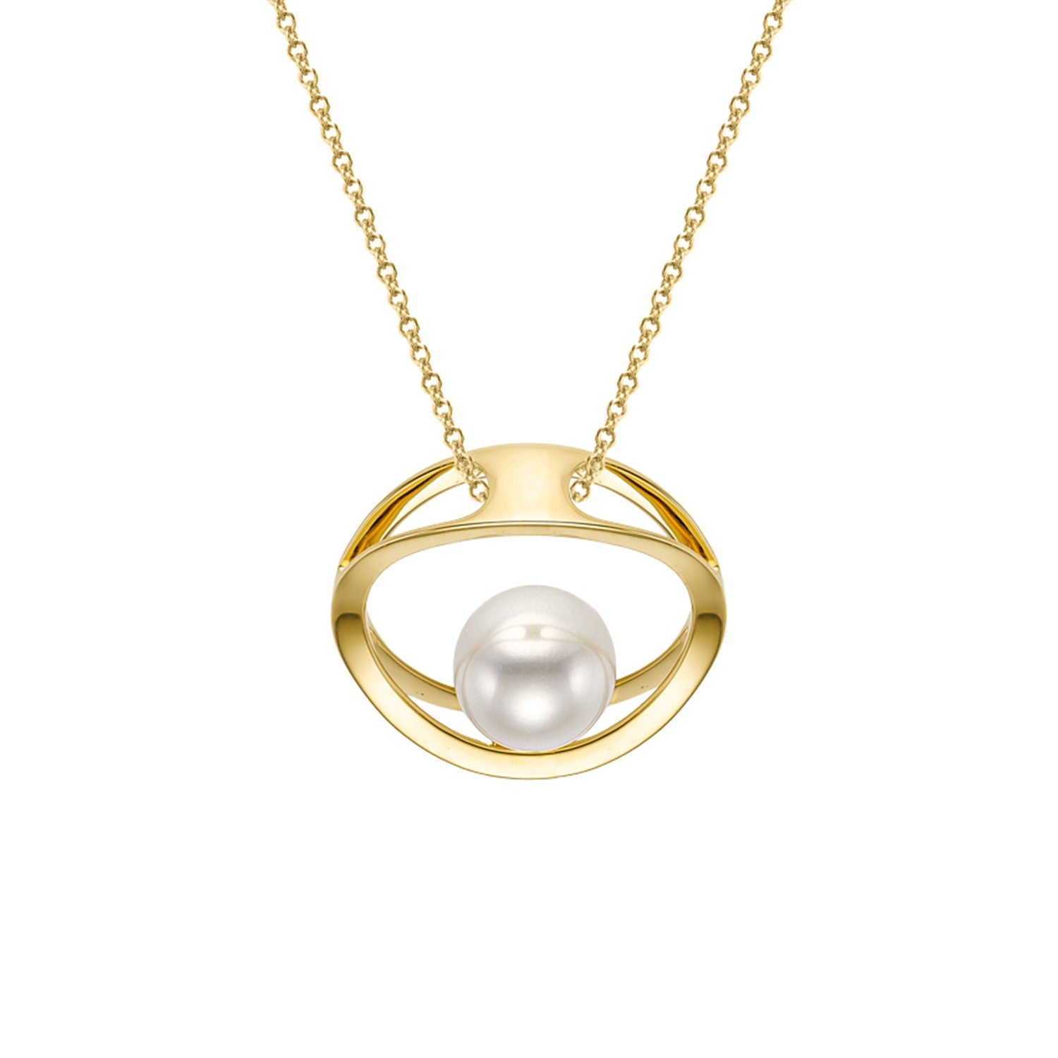 Μενταγιόν Pearls από χρυσό 18K με freshwater pearls