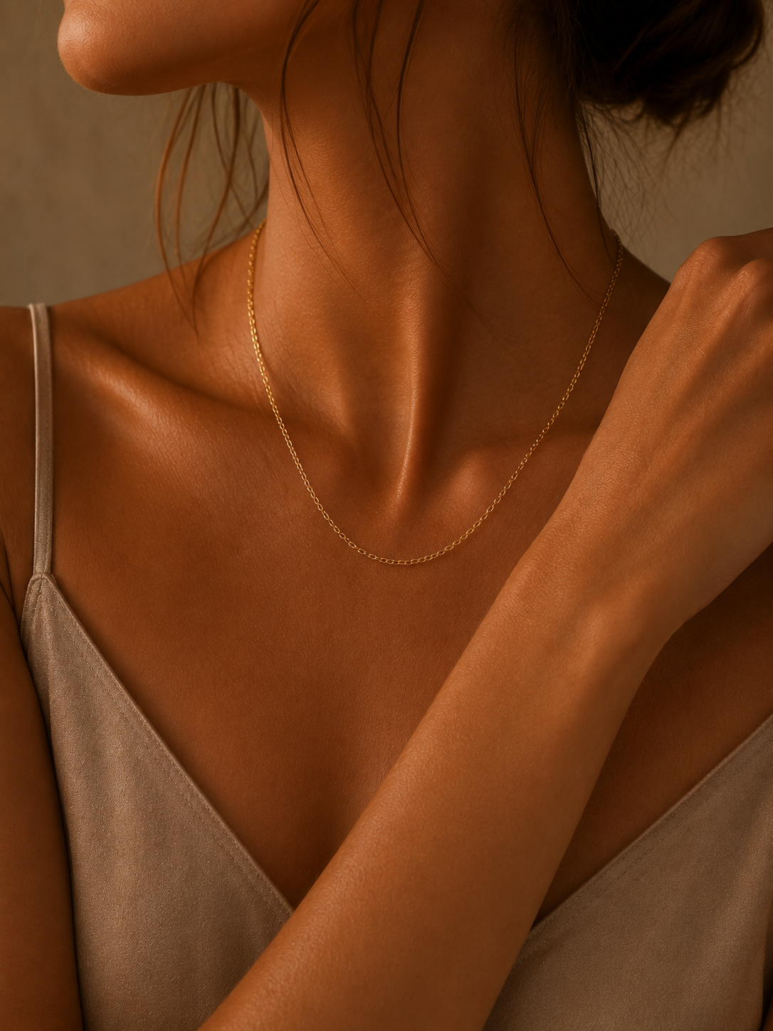 Αλυσίδα Skin από επιχρυσωμένο ασήμι 925°