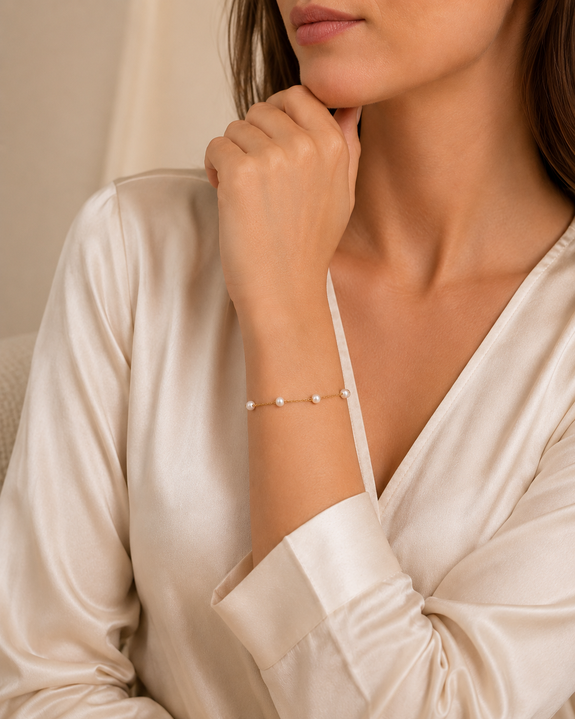 Βραχιόλι Pearls από χρυσό 14K με freshwater pearls