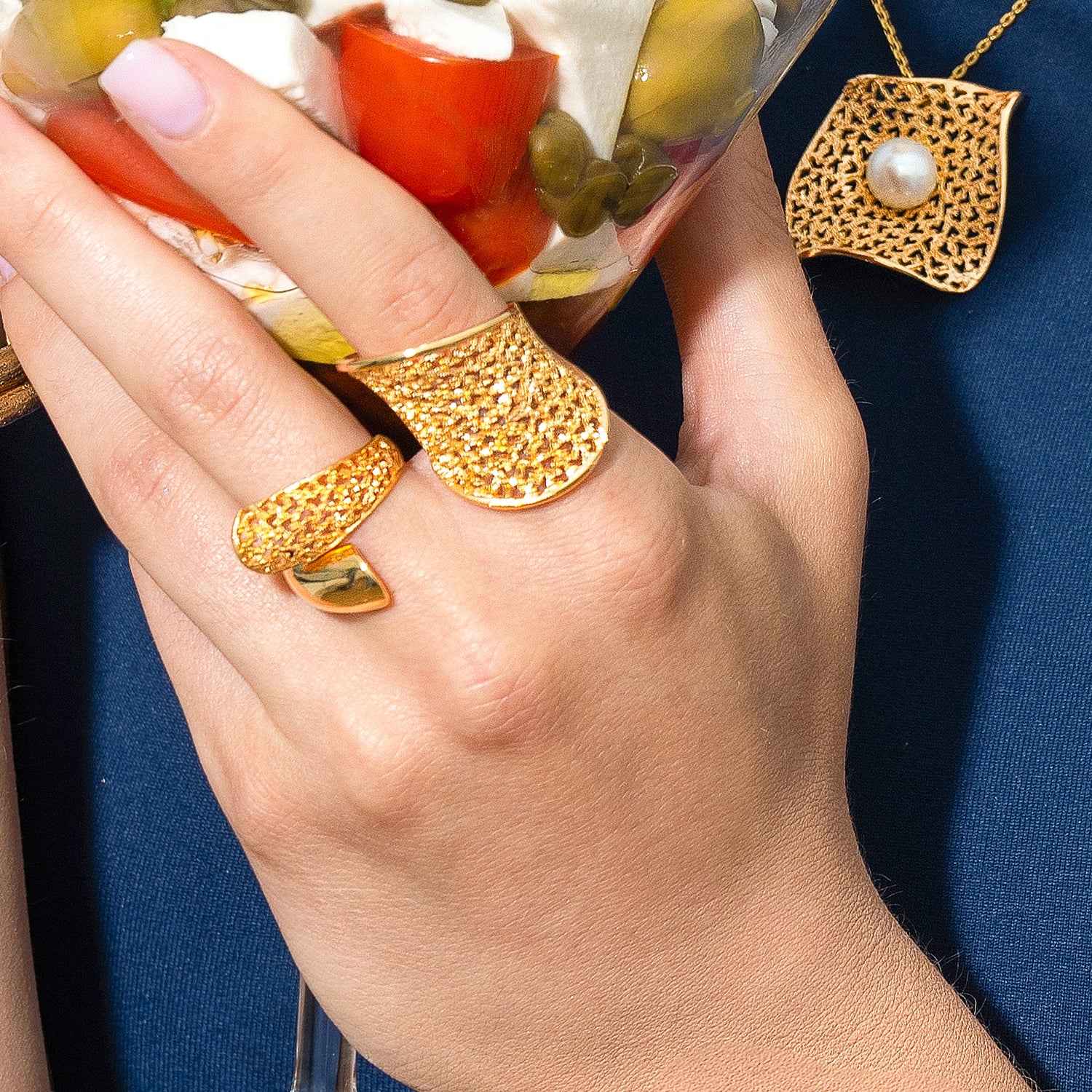 Δαχτυλίδι Terra από επιχρυσωμένο ασήμι 925°