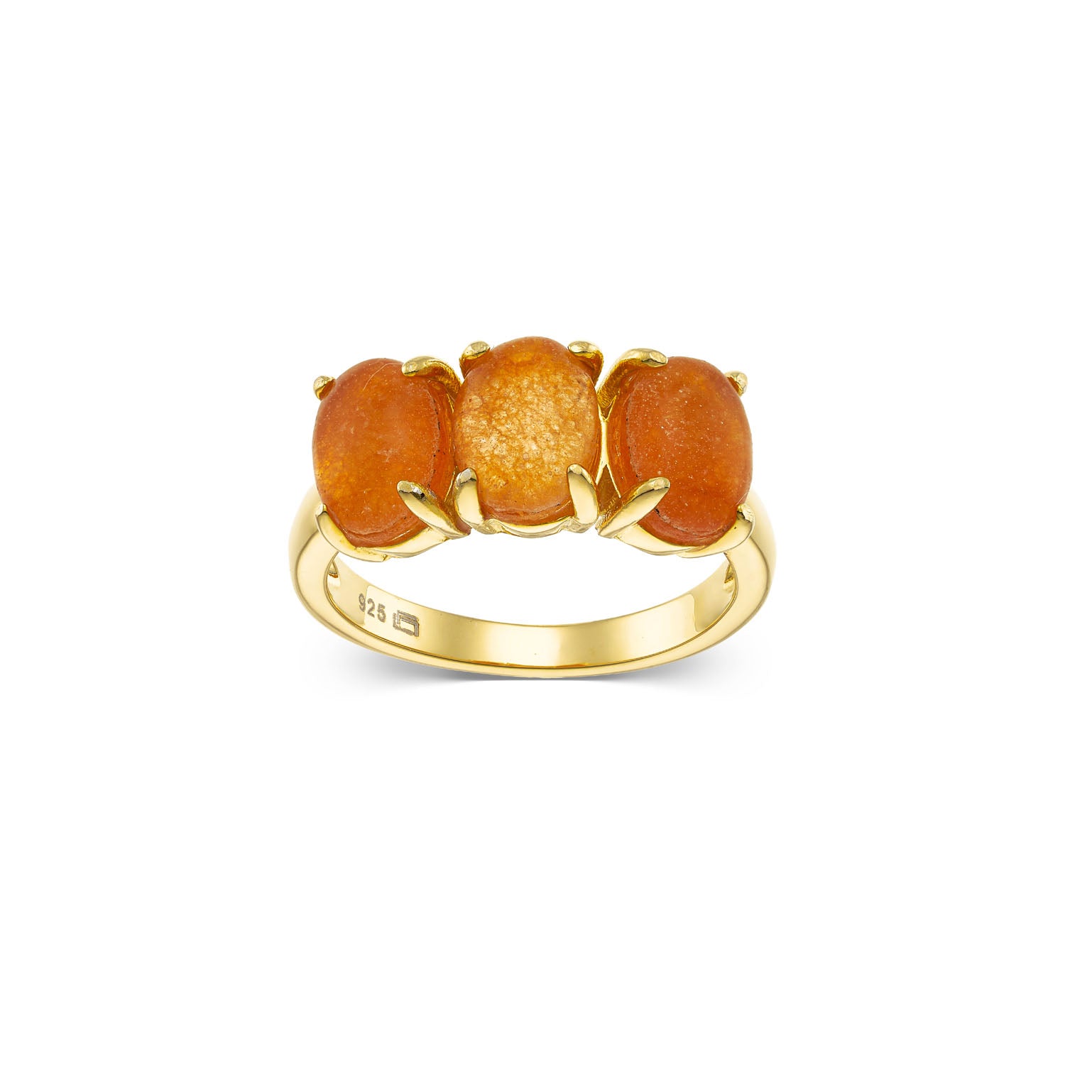 Δαχτυλίδι Iris από επιχρυσωμένο ασήμι 925° με αβεντουρίνη και quartz