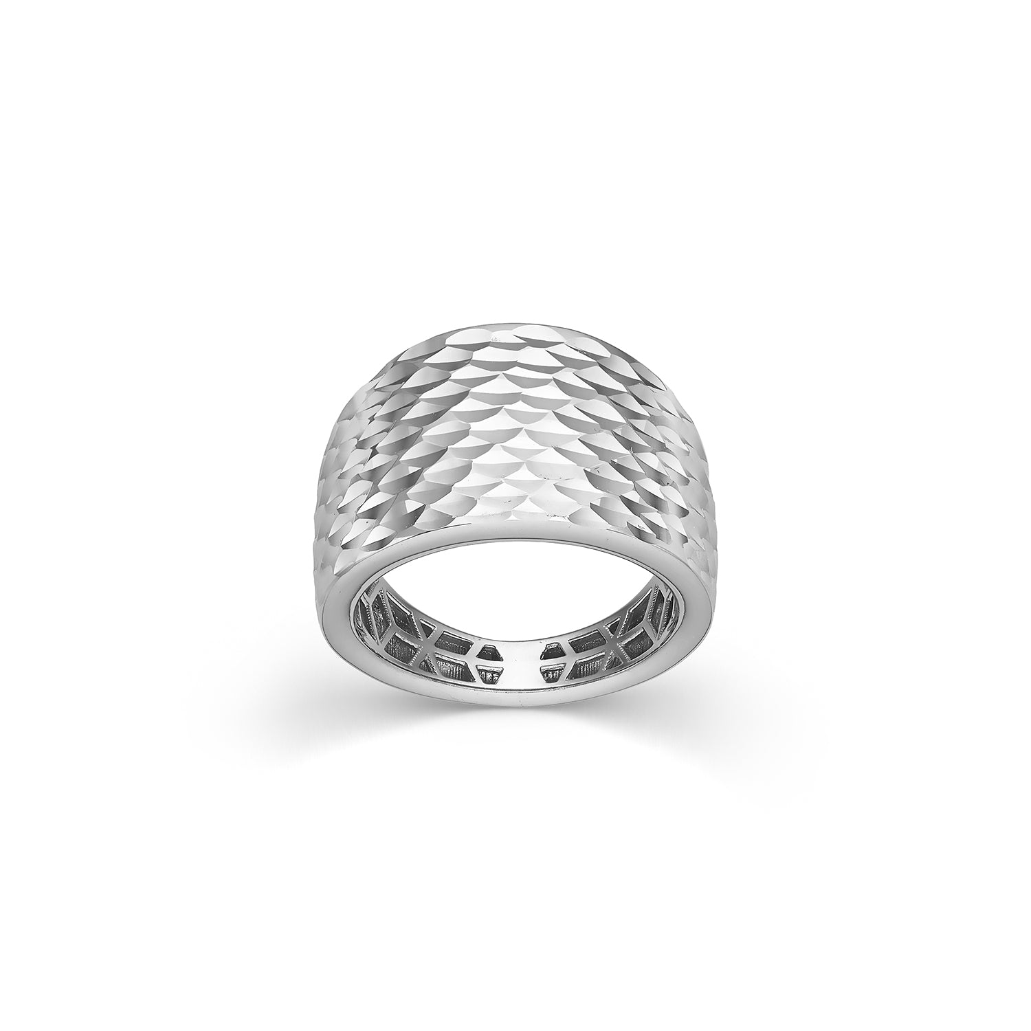 Δαχτυλίδι Artisanal από επιροδιωμένο ασήμι 925°