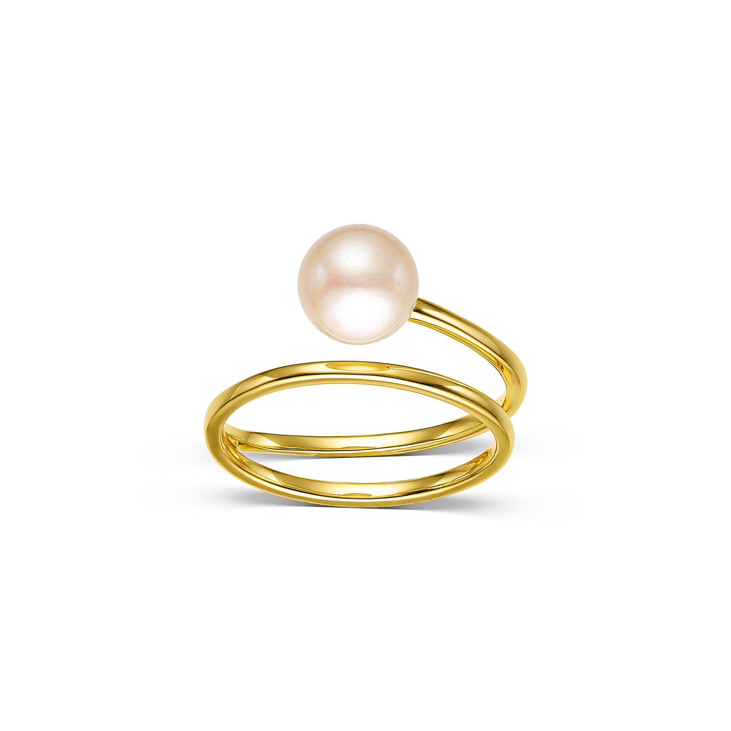 Δαχτυλίδι Pearls από επιχρυσωμένο ασήμι 925° με freshwater pearl