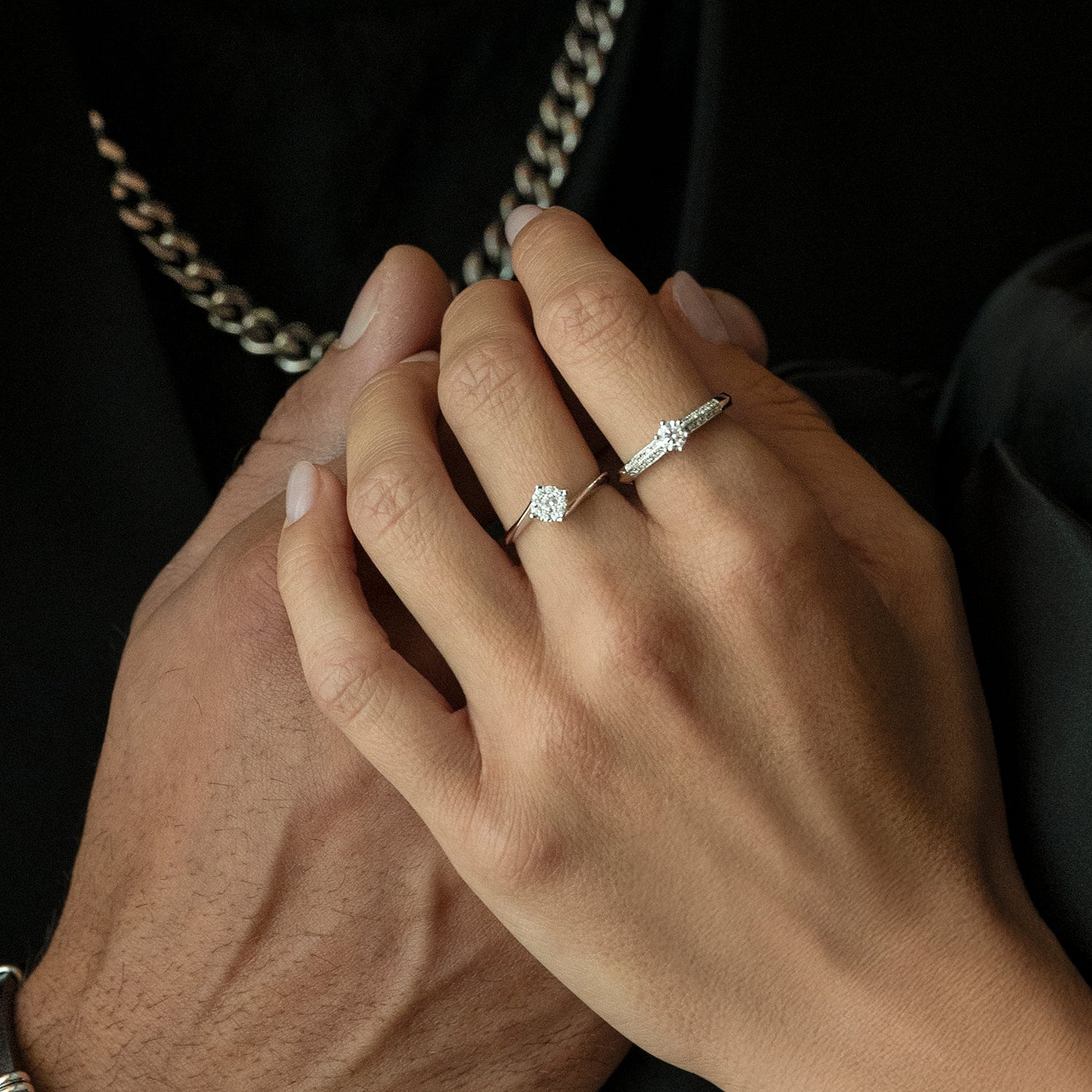 Δαχτυλίδι Diamonds από λευκό χρυσό 18K με διαμάντια μπριγιάν