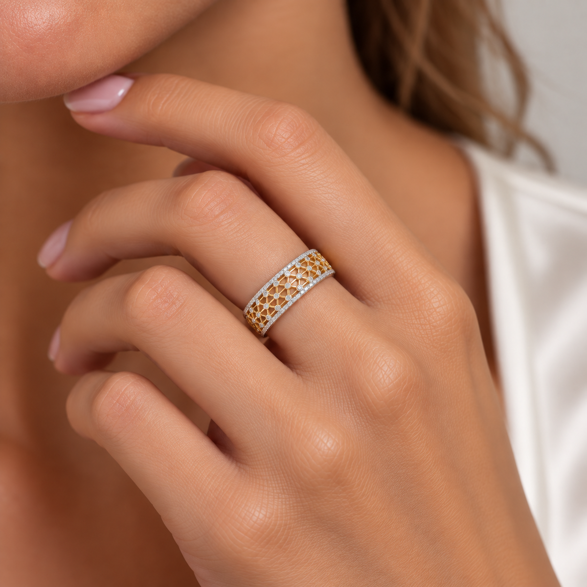 Δαχτυλίδι Arabesque από χρυσό 18K και διαμάντια μπριγιάν