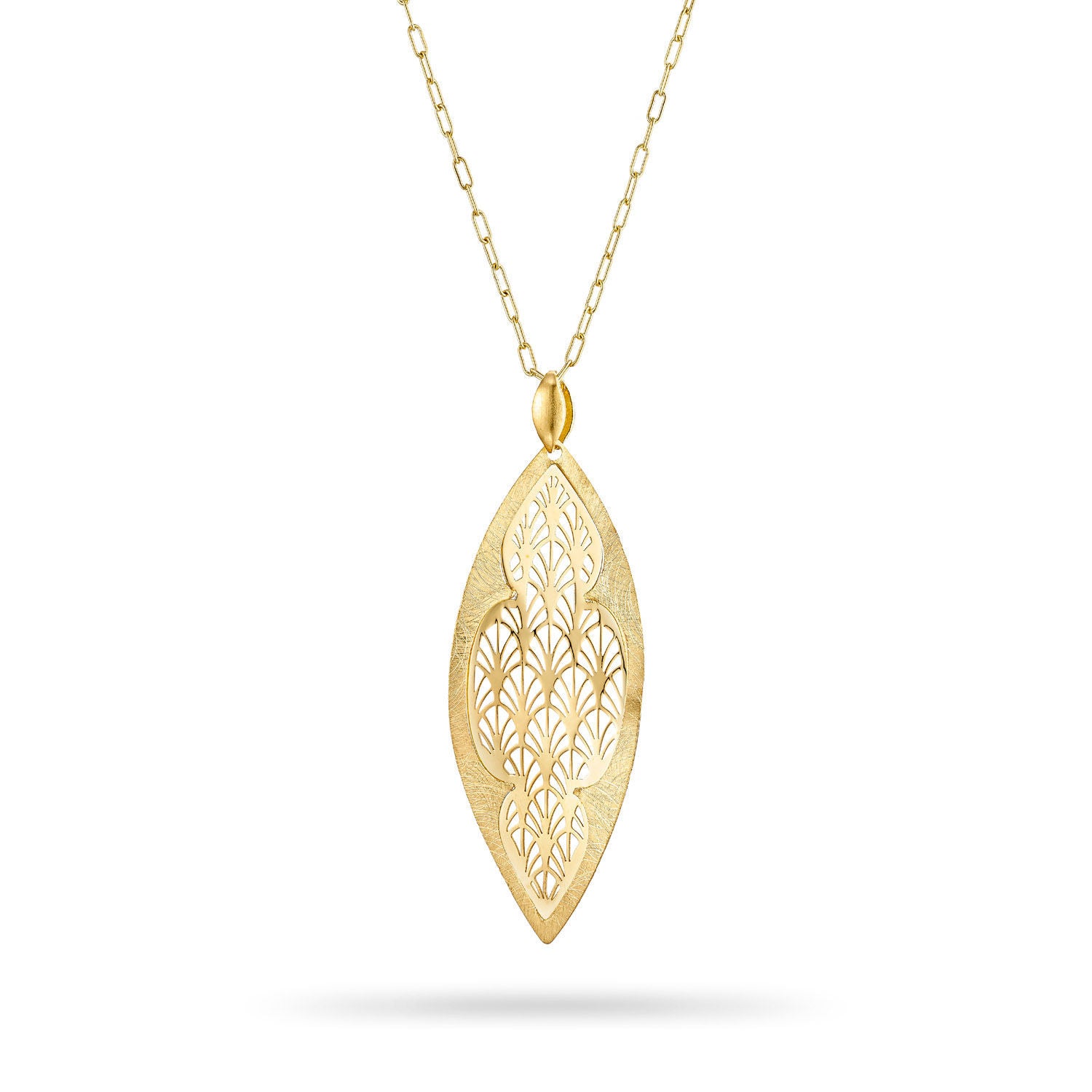 Κολιέ Artisanal από επιχρυσωμένο ασήμι 925°