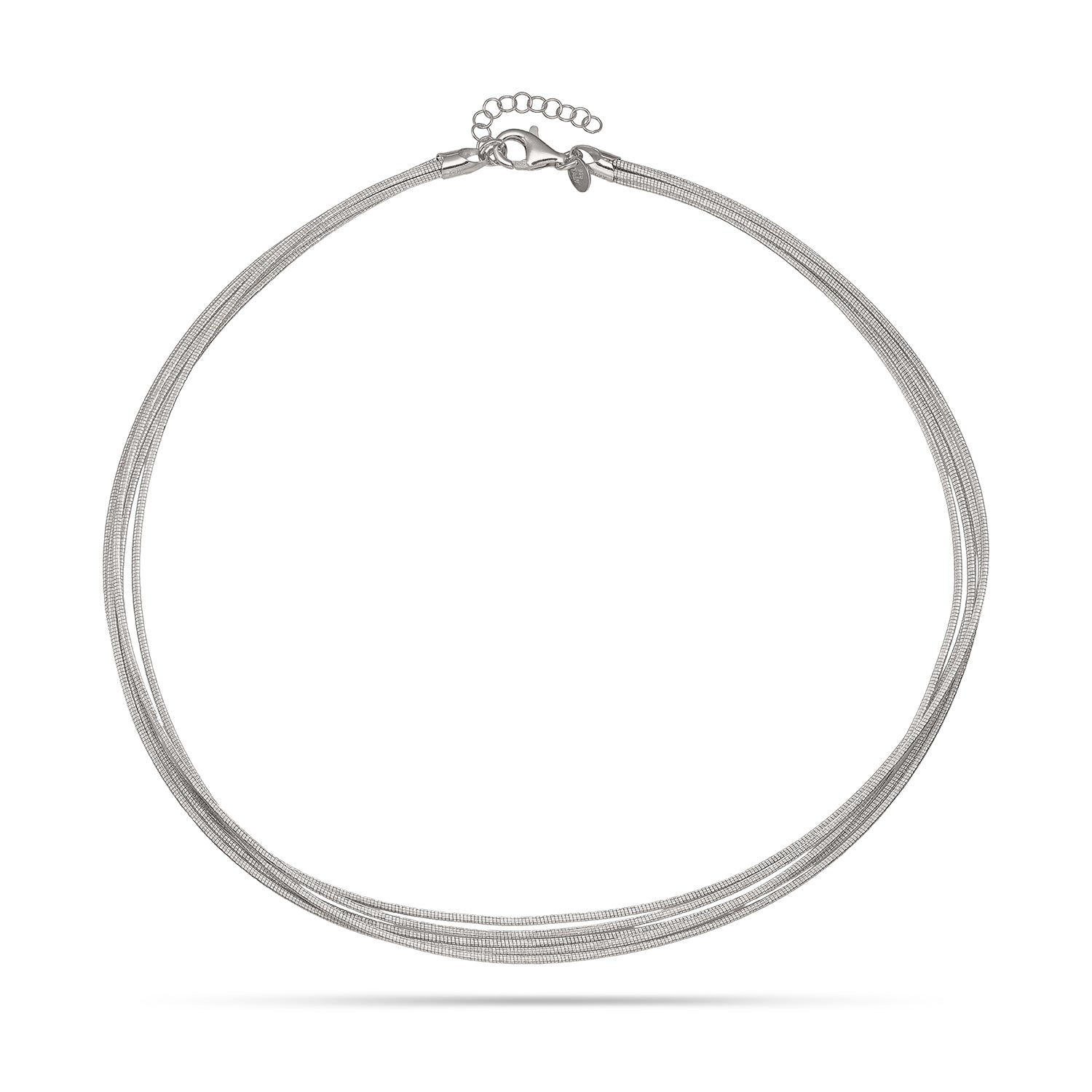 Κολιέ Skin από επιροδιωμένο ασήμι 925°