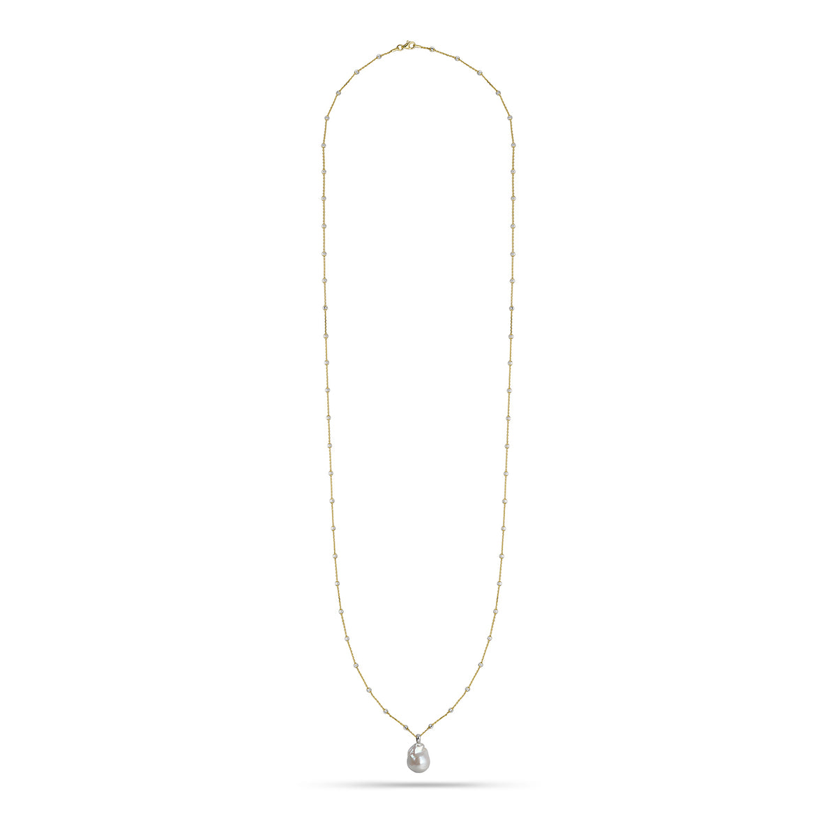 Κολιέ Pearls από επιχρυσωμένο ασήμι 925° με freshwater pearl
