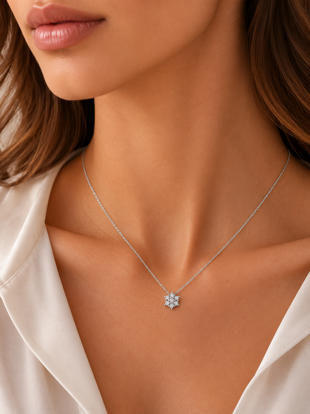 Κολιέ Diamonds από λευκό χρυσό 18K με διαμάντια μπριγιάν
