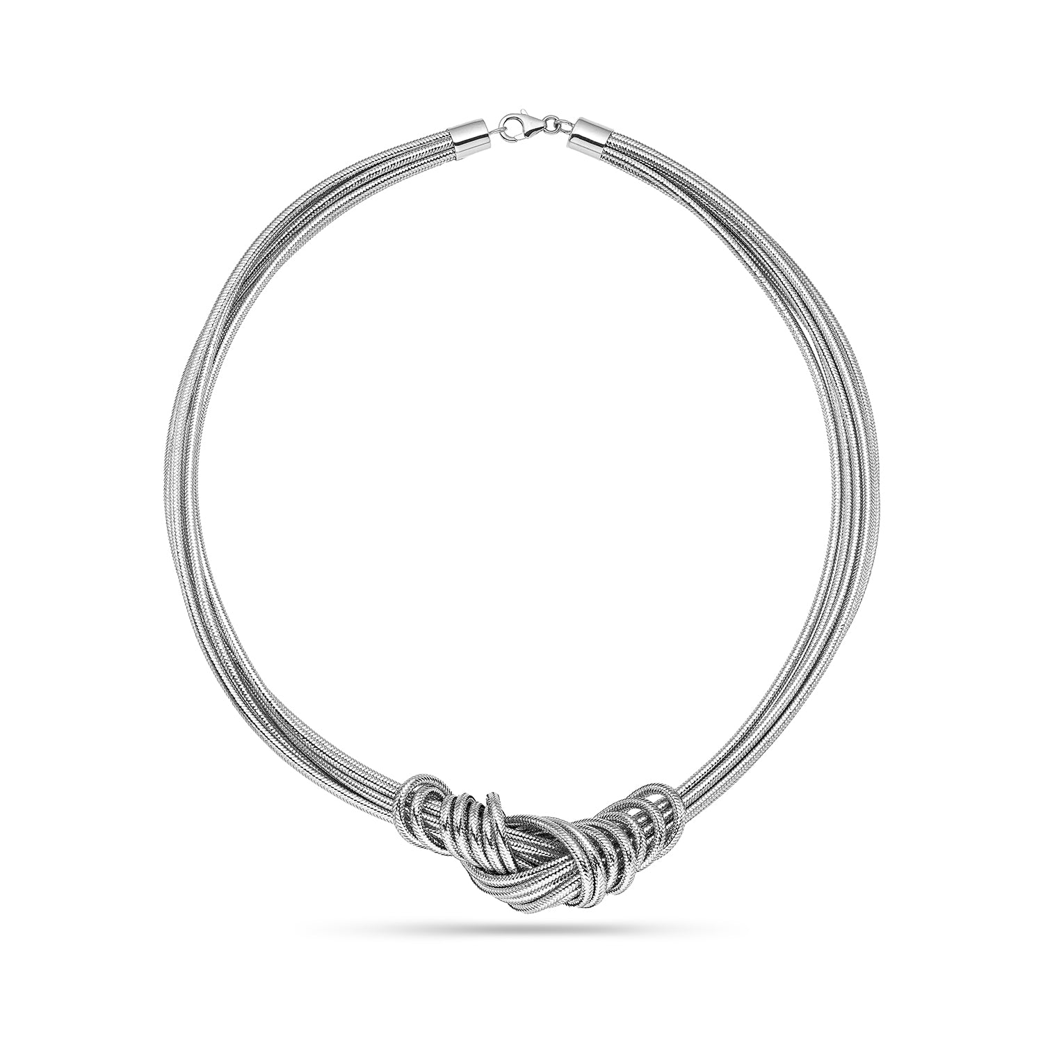 Κολιέ Défilé από ύφασμα lurex και κούμπωμα από επιροδιωμένο ασήμι 925°