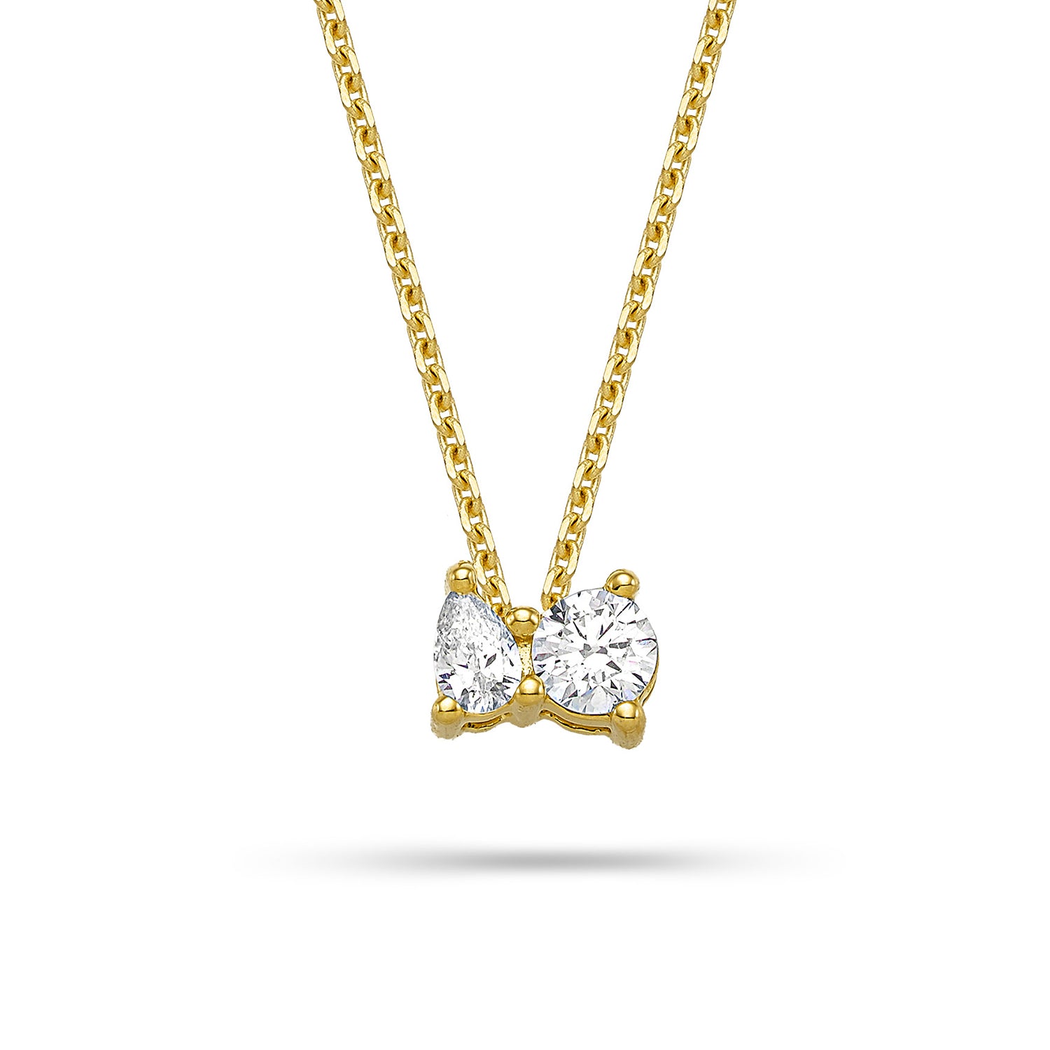 Κολιέ Toi et Moi της συλλογής Diamonds από χρυσό 18K με διαμάντια μπριγιάν