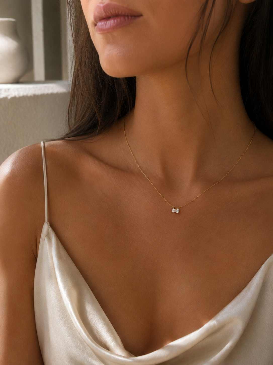 Κολιέ Toi et Moi της συλλογής Diamonds από χρυσό 18K με διαμάντια μπριγιάν