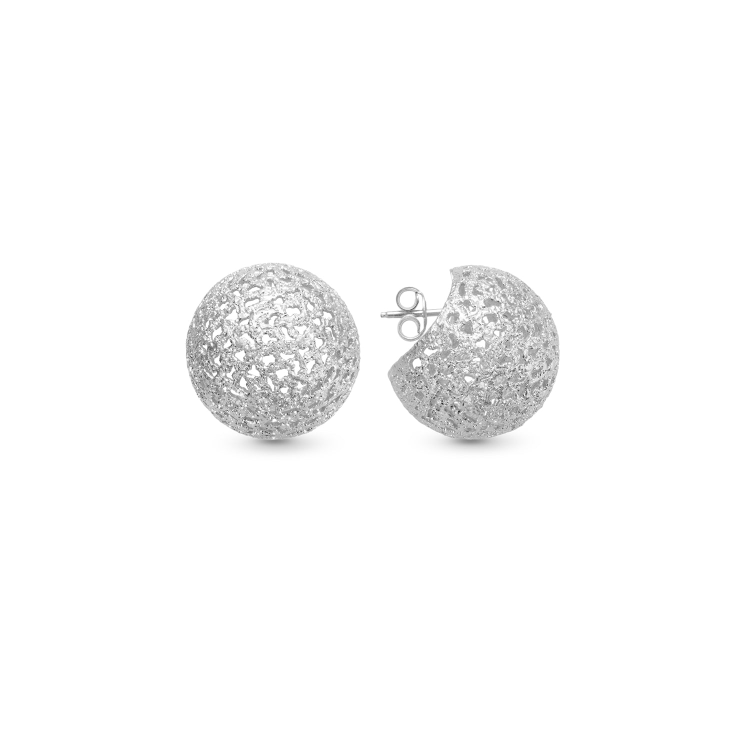 Σκουλαρίκια Terra από επιροδιωμένο ασήμι 925°