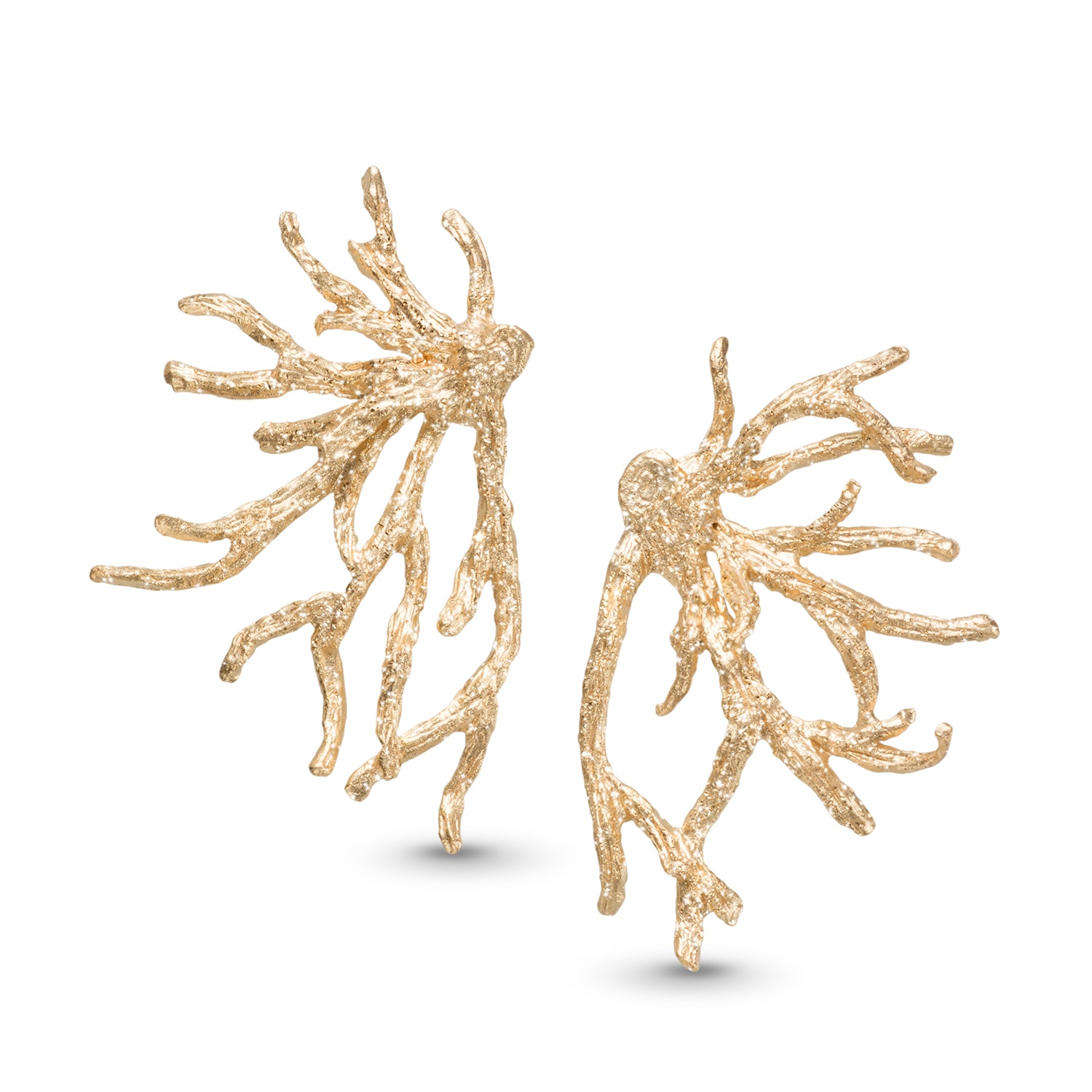 Σκουλαρίκια Terra από επιχρυσωμένο ασήμι 925°