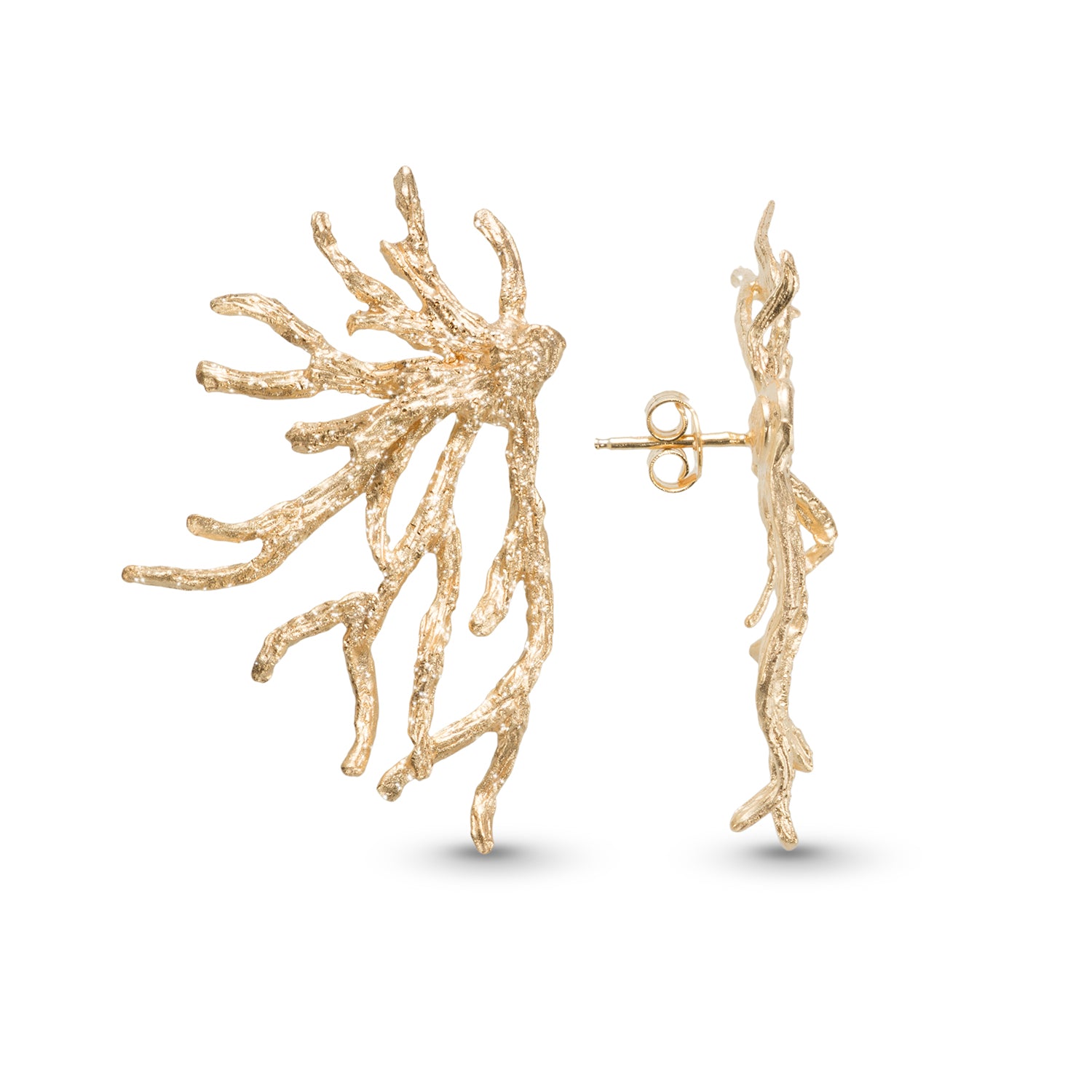 Σκουλαρίκια Terra από επιχρυσωμένο ασήμι 925°