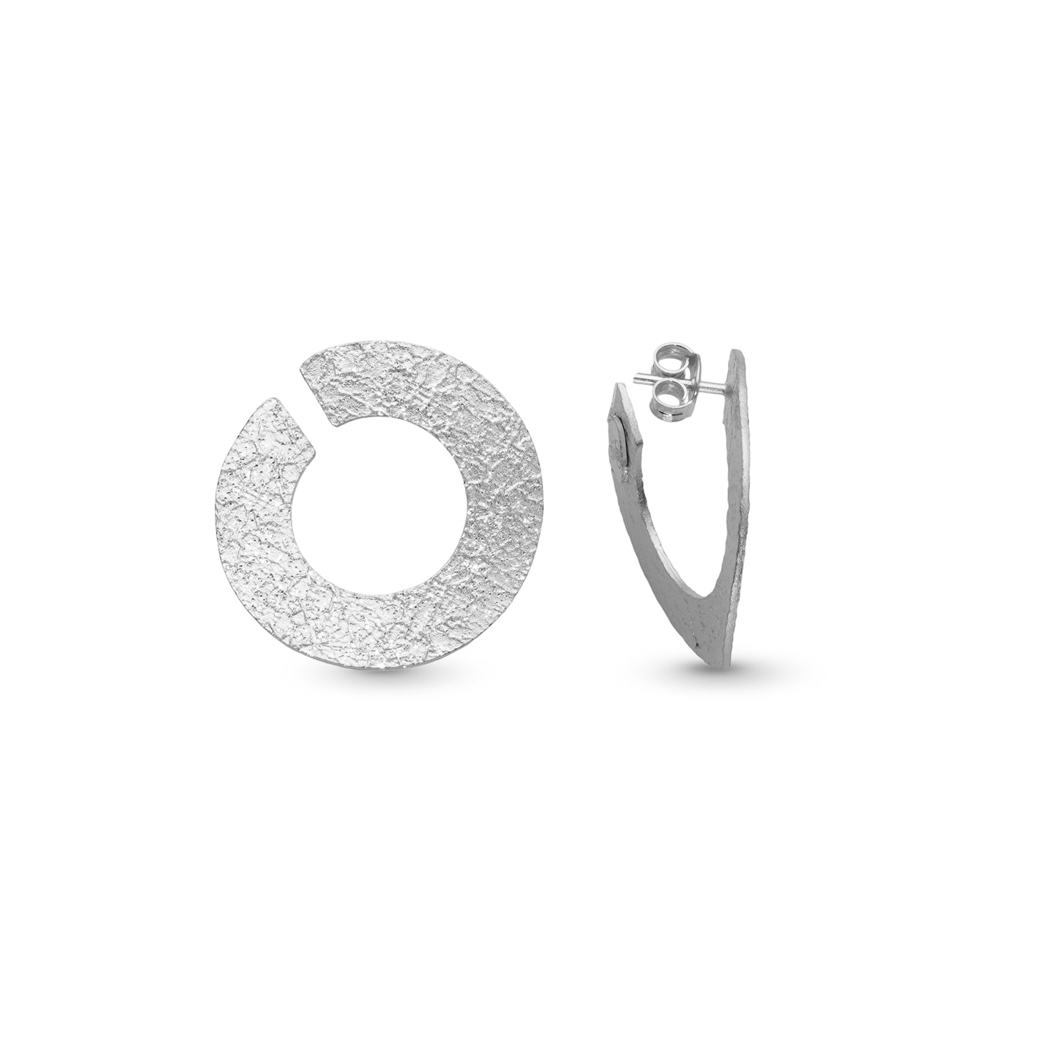 Σκουλαρίκια Terra από επιροδιωμένο ασήμι 925°