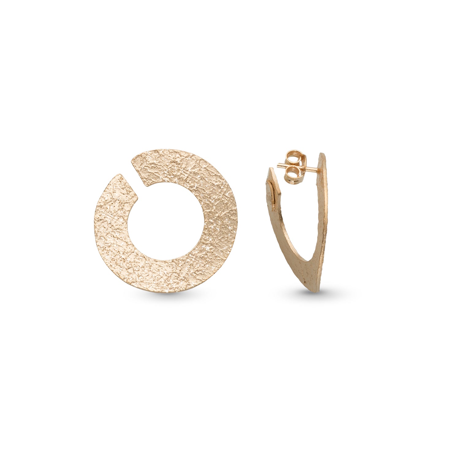 Σκουλαρίκια Terra από επιχρυσωμένο ασήμι 925°