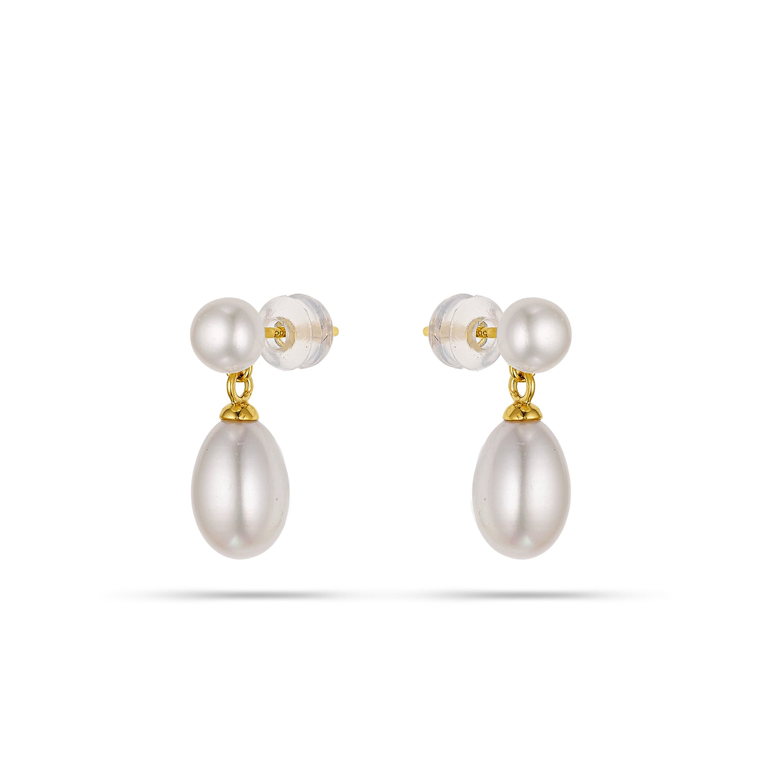 Σκουλαρίκια Pearls από χρυσό 14K με freshwater pearls