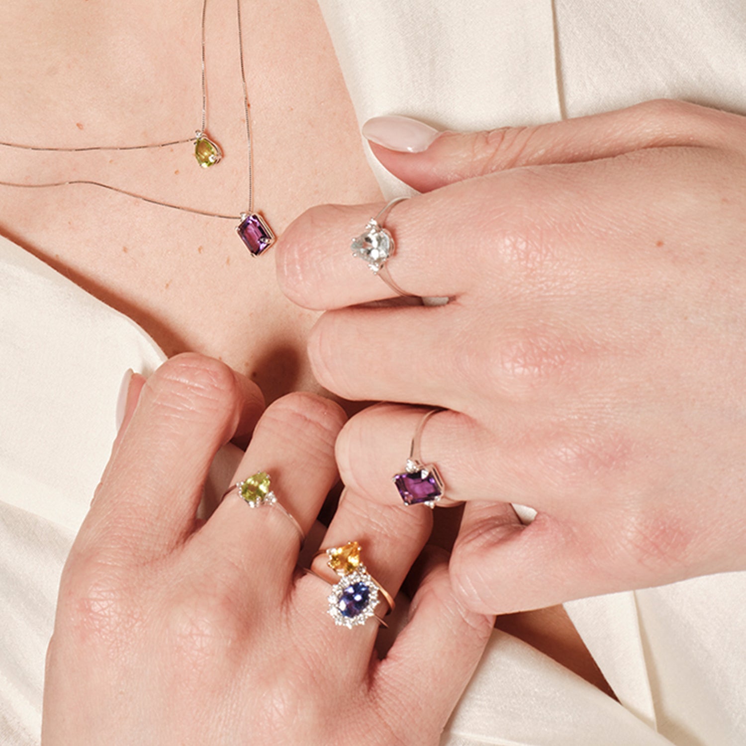Δαχτυλίδι Gems από χρυσό 18K με κίτρινο ζαφείρι και διαμάντια μπριγιάν