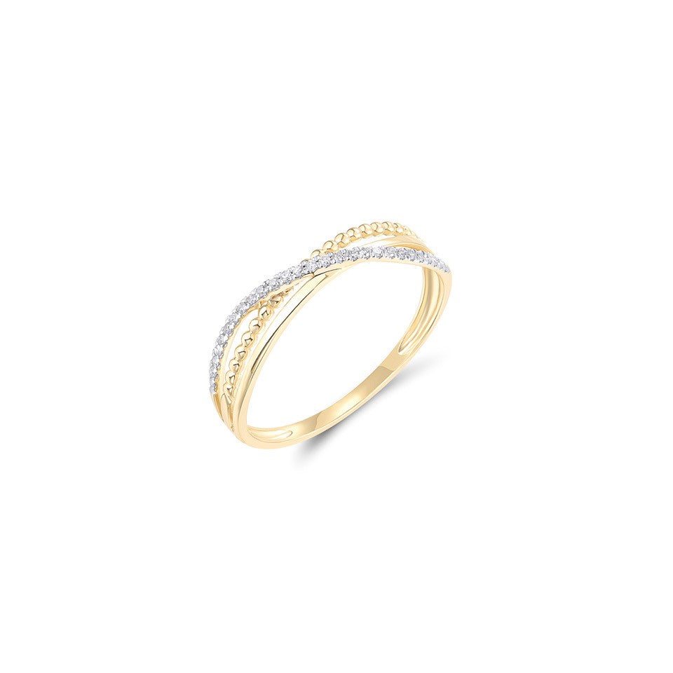 Δαχτυλίδι Fancy Diamonds από χρυσό 14K με διαμάντια μπριγιάν
