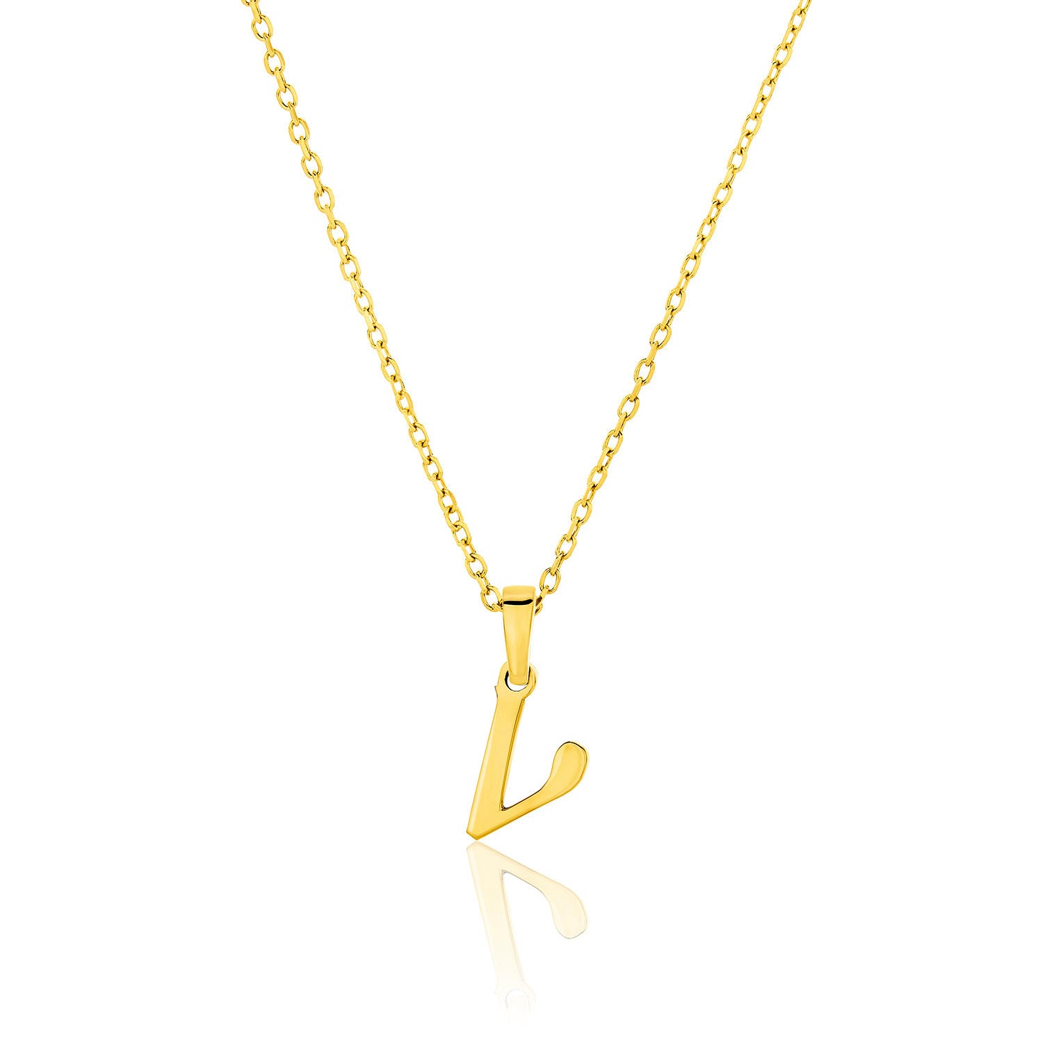 Μενταγιόν Alphabet γράμμα ''ν'' από χρυσό 18Κ Εικόνα 1